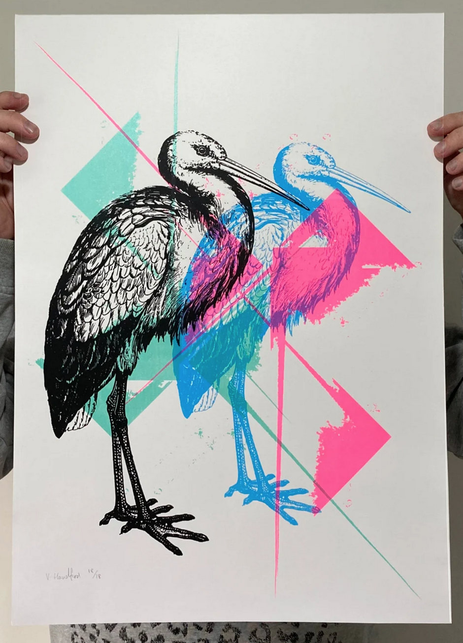 Vincent Handford 'Stork Nightmares' Print Available