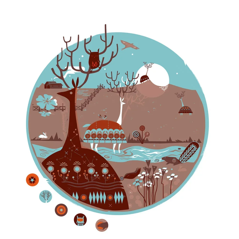 Graham Carter 'Bucks Blue' Print Available