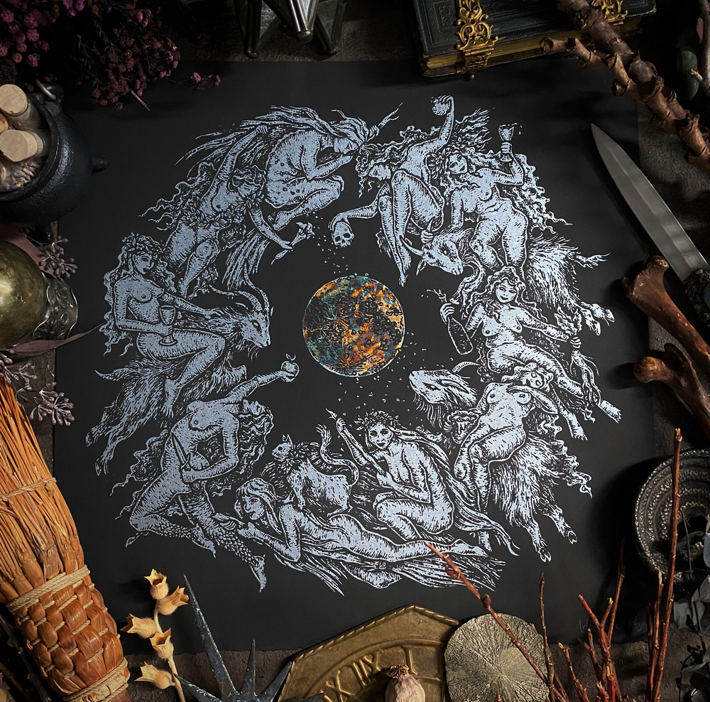 Poison Apple 'Flight Of The Witches' SILVER Print Available