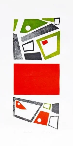 Sheila Borthwick 'Red Field' Unique Print Available