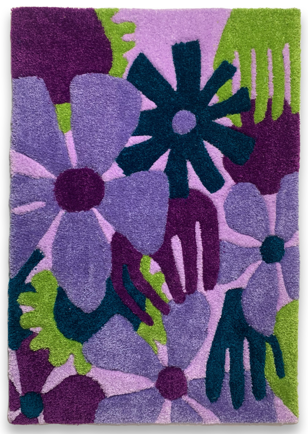 Solenne Zona 'Violet Flowers' Carpet Available