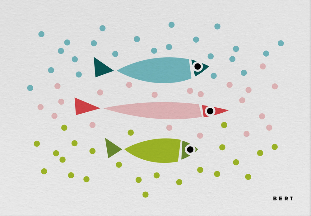 Bert + Buoy 'Fishy Bubbles' Print Available