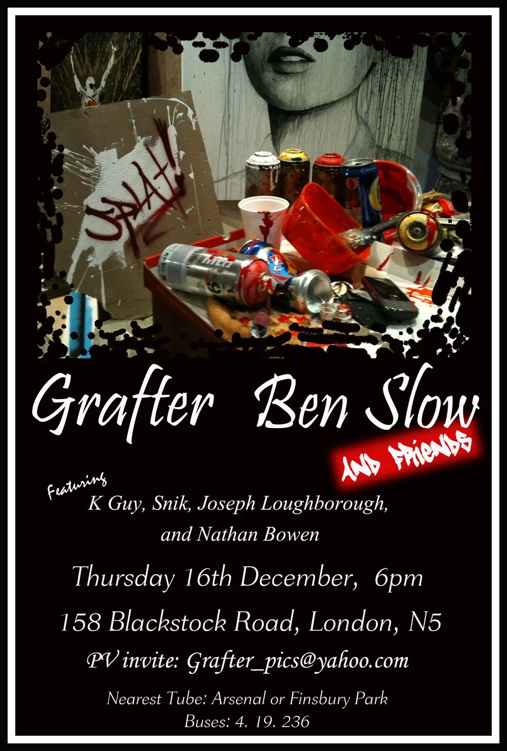 Grafter + Ben Slow 'Splat' Art Show Details