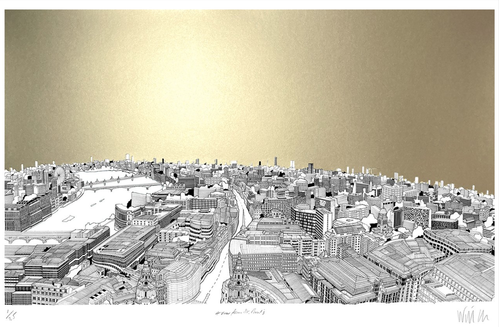Will Clarke 'A View From St Pauls Cathedral' Print Available