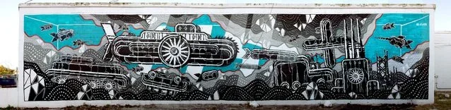 M-City Aquarium Mural In Miami