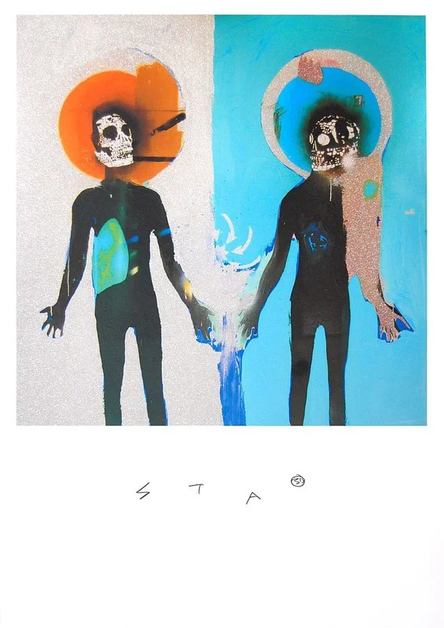 3D 'Splitting The Atom' Silver + Black Glitter Prints Available