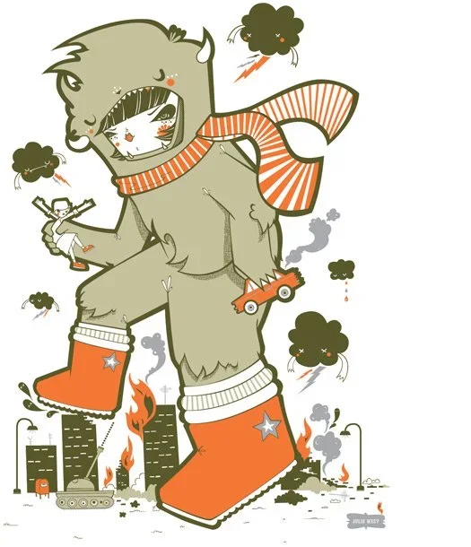 Julie West 'Monster Smash' + 'Buried' Prints Available