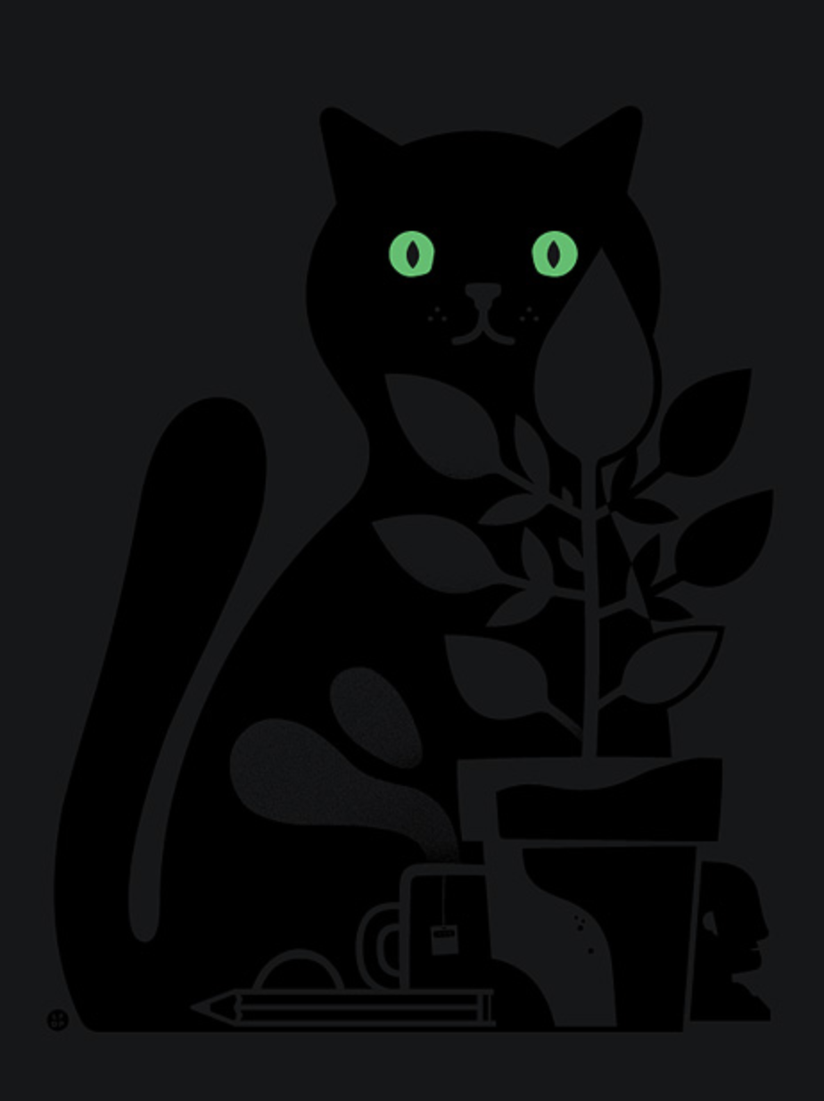 Little Friends 'Midnight Cat' Print Available