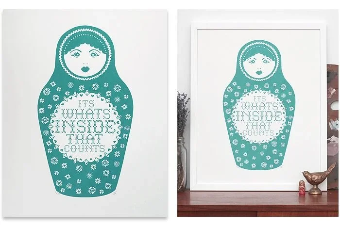 Hazel Nicholls 'It's Whats Inside That Counts' Prints Available