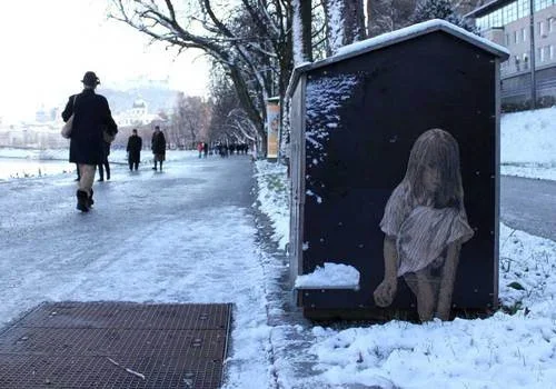 Michael Aaron Williams 'Children Paste Ups' In Austria