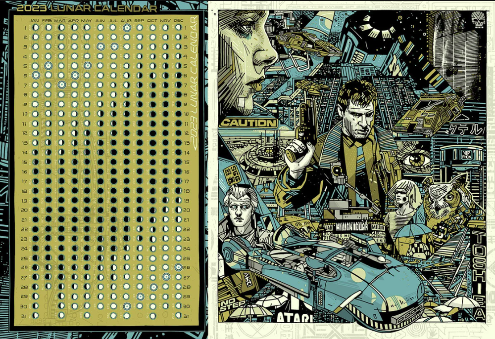 Tyler Stout 'Lunar Calendar 2023' Print Available
