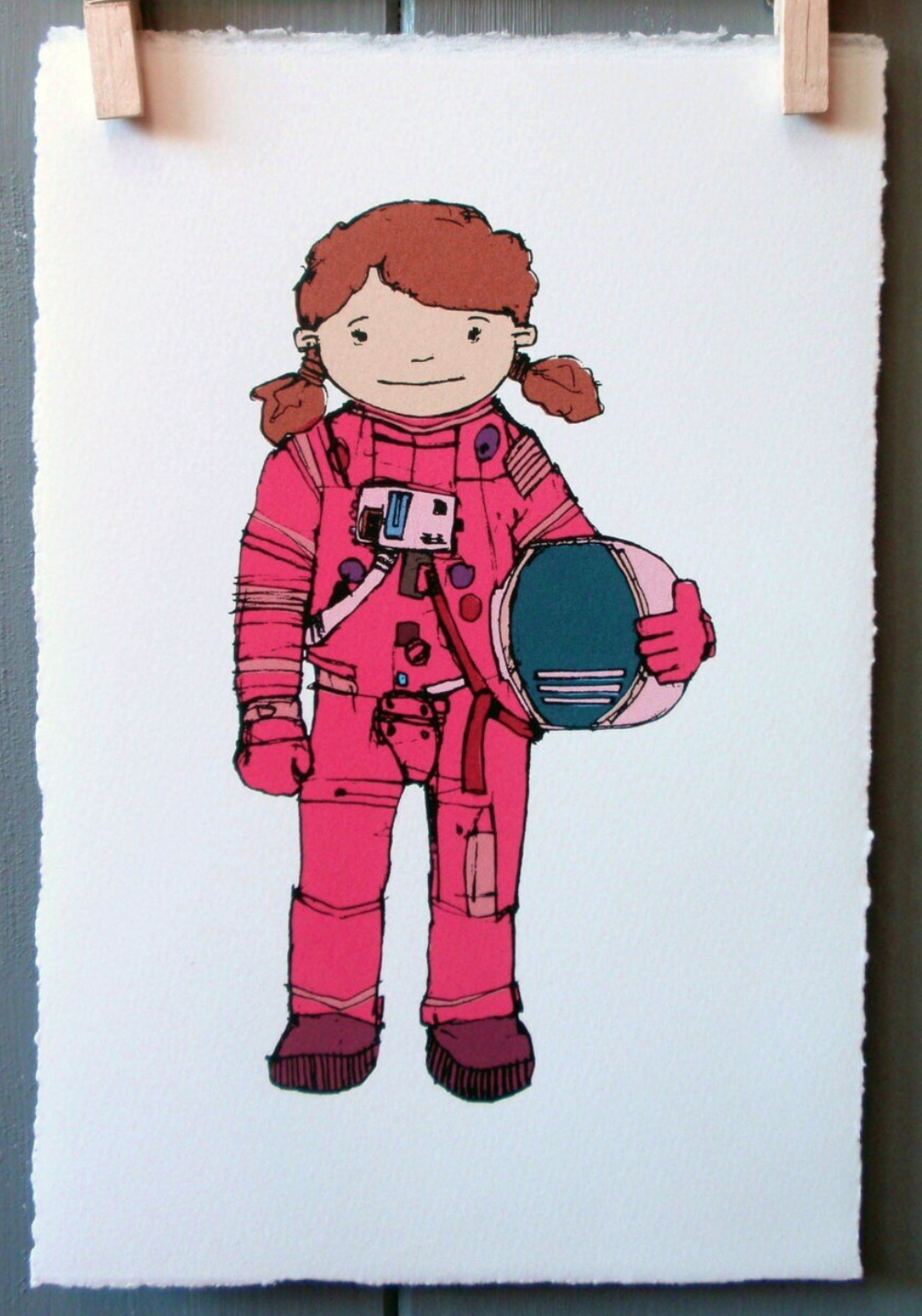 Ross Penwill 'Female Astronaut' Print Available
