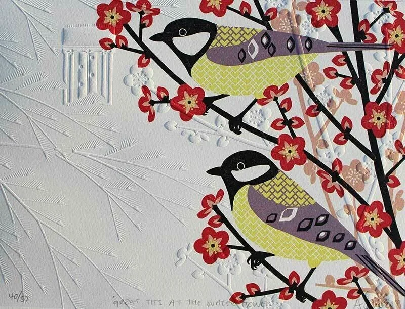 Ashley Hutchinson 'Great Tits' Print Available