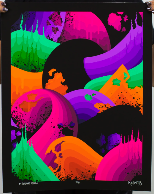 Ricky Watts 'Midnight Glow' Print Available