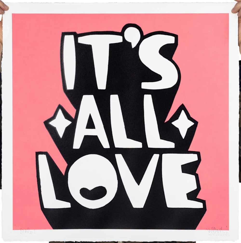 Kid Acne 'It's All Love' Coral A/P Print Available