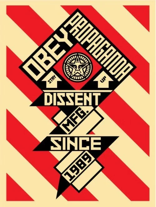 Obey 'Constructionist Banner' Cream + Black Available