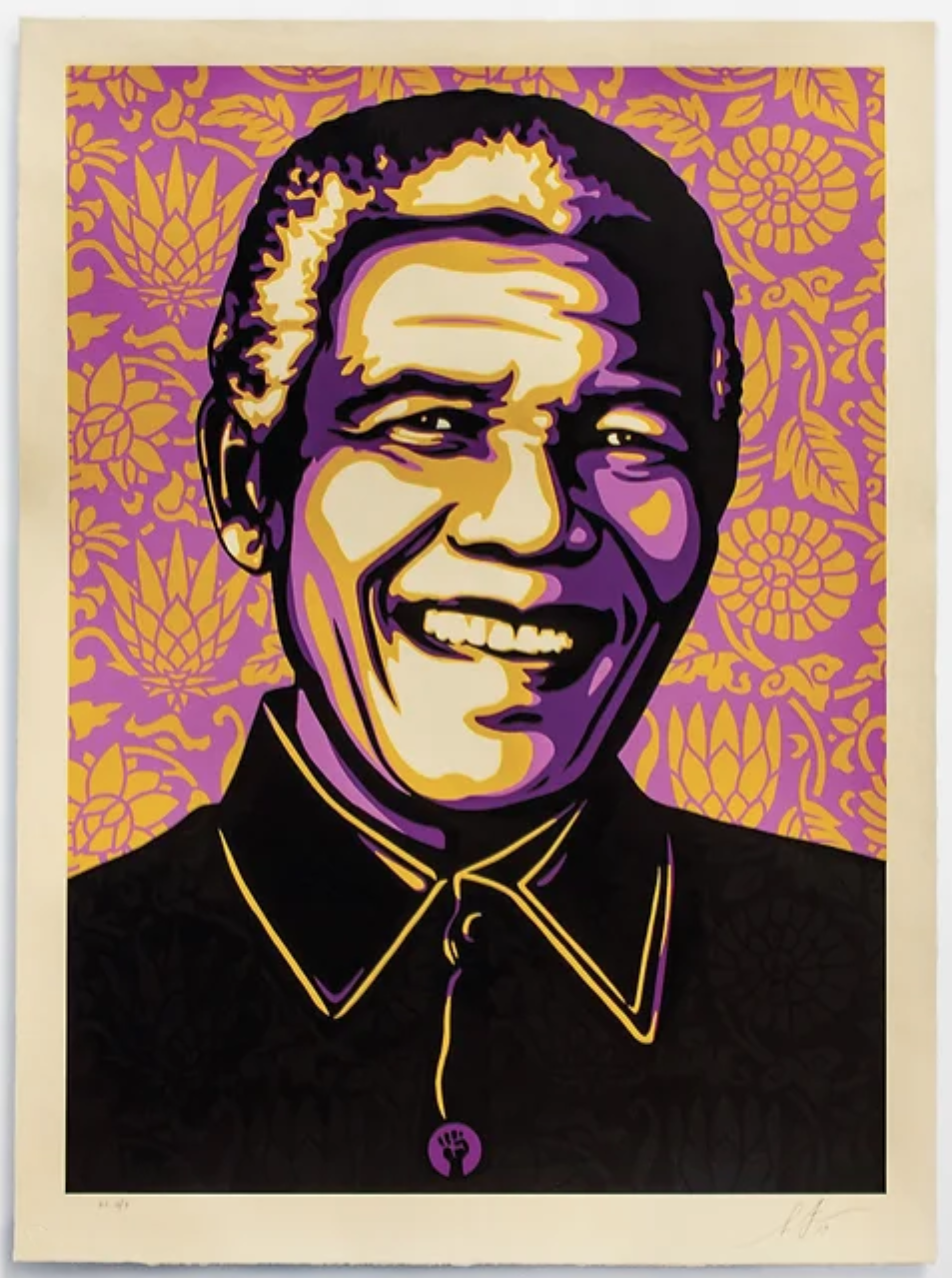 Shepard Fairey 'Mandela' Purple XL Print Available