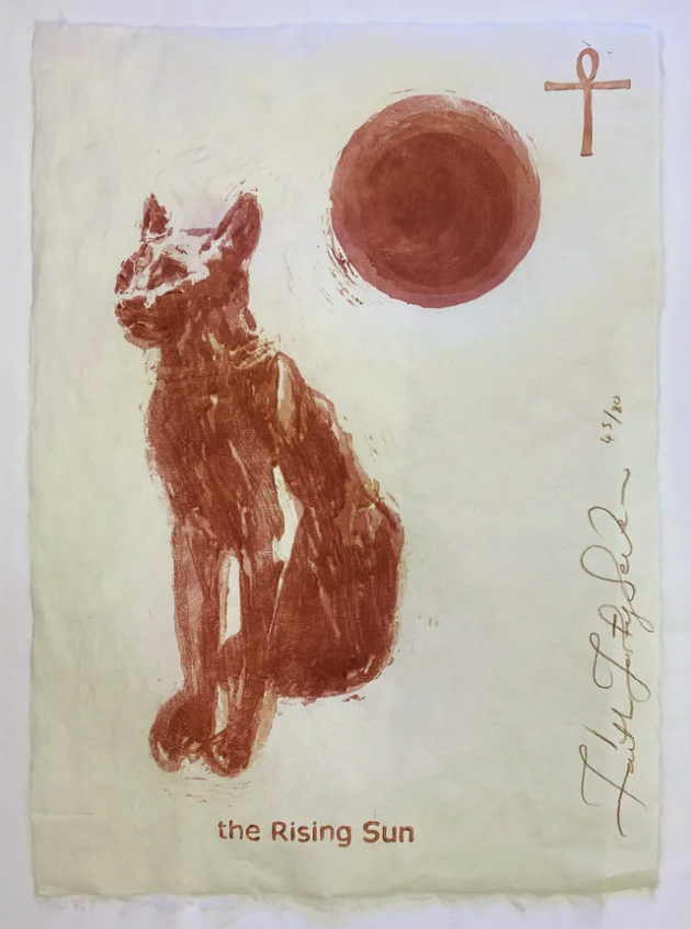 Faith47 'Goddess Of The Rising Sun' Terracota Print Available