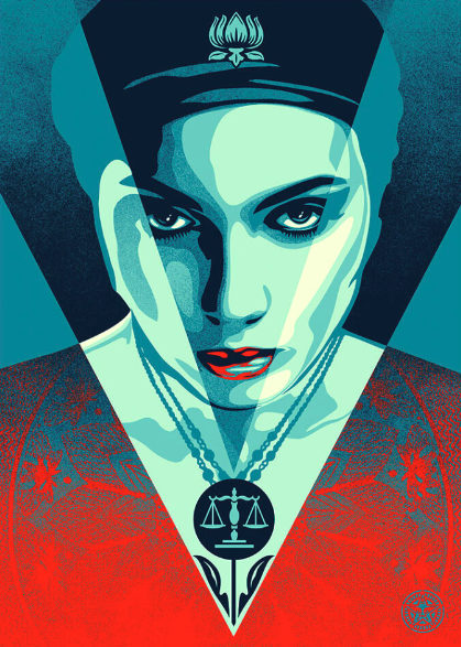 Obey 'Justice Woman' Jumbo Sticker Available
