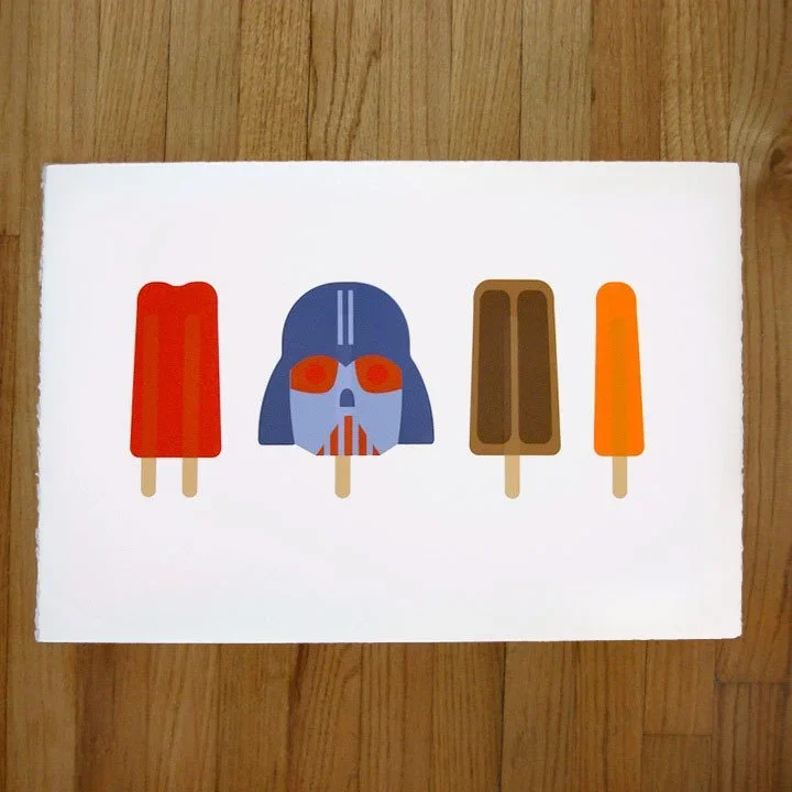 Lacey Waterman 'Darth Vader' Popsicle Print Available