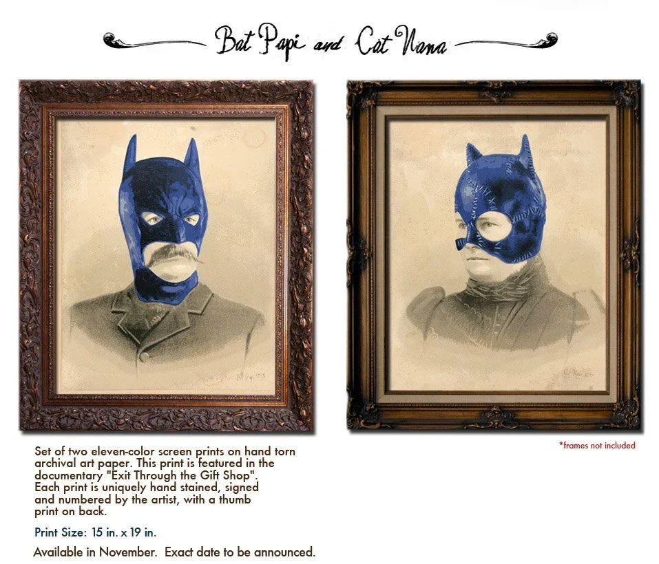 Mr Brainwash 'Bat Papi' + 'Cat Nana' Print Release Details