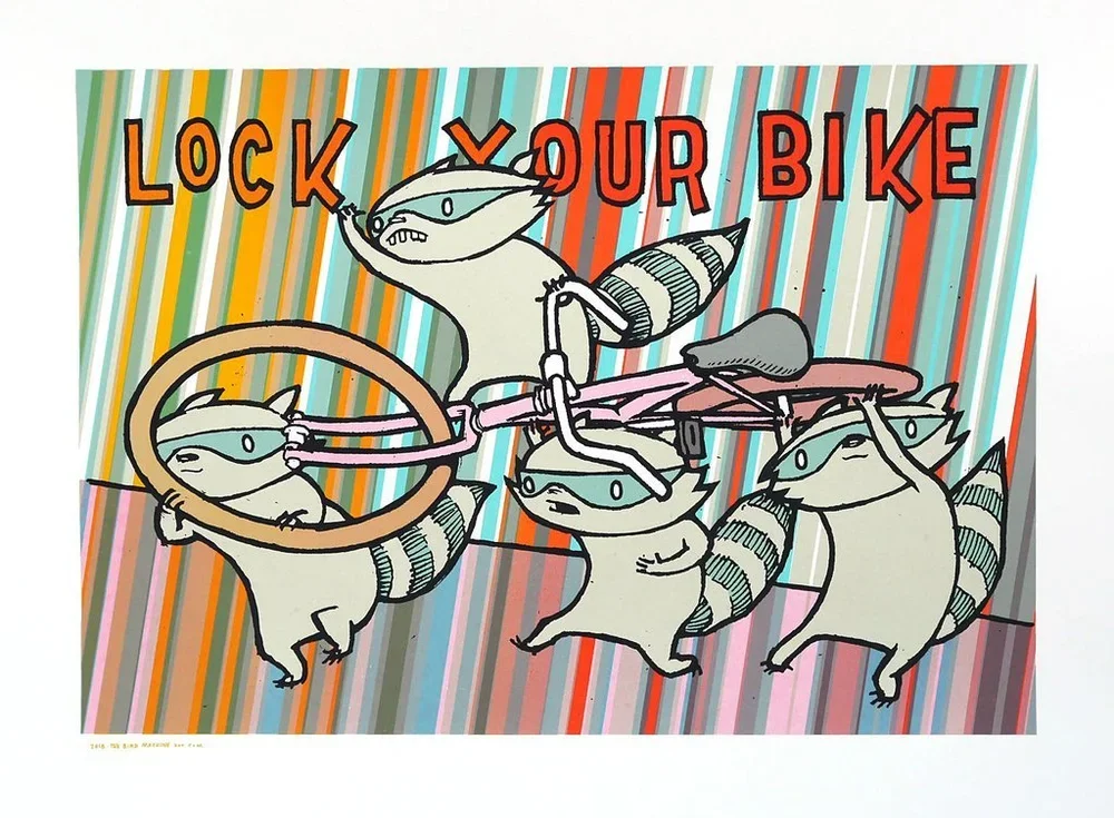 Jay Ryan 'Lock Your Bike' Print Available