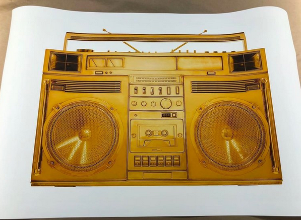 Lyle Owerko 'Gold Boombox' Print Available