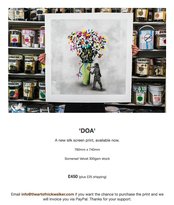 Nick Walker 'DOA' (SOLD OUT Lottery) Print Release