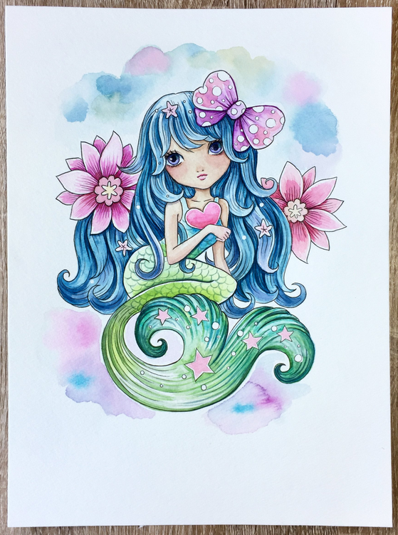 Jeremiah Ketner 'Cute Mermaid' Original Available