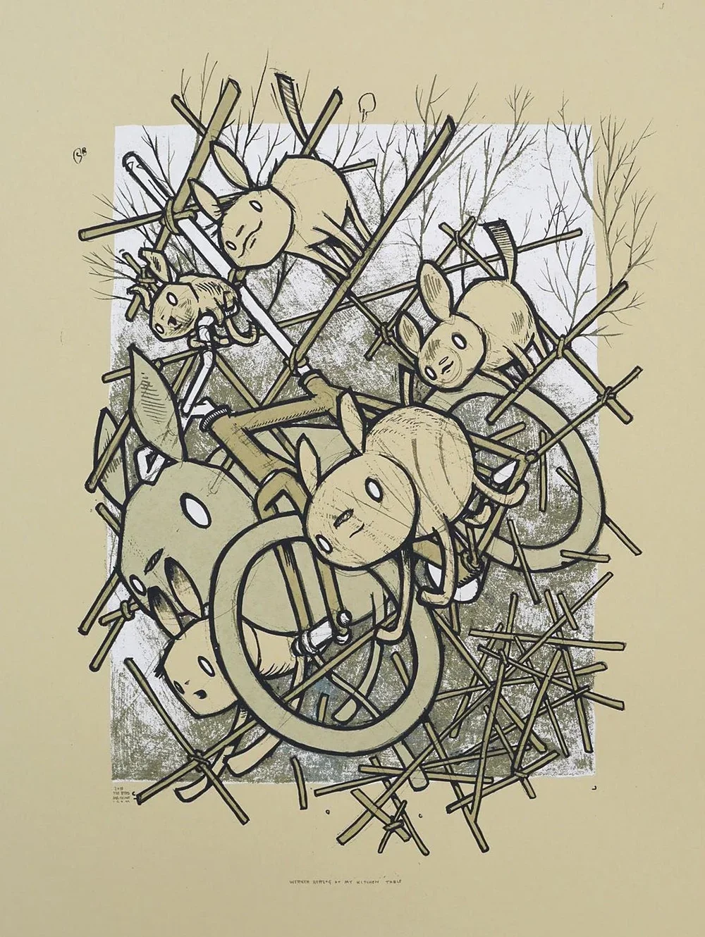 Jay Ryan 'Werner Herzog At My Kitchen Table' Print Available