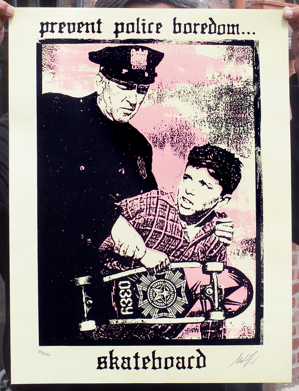 Shepard Fairey Obey 'Prevent Police Boredom' Release Details