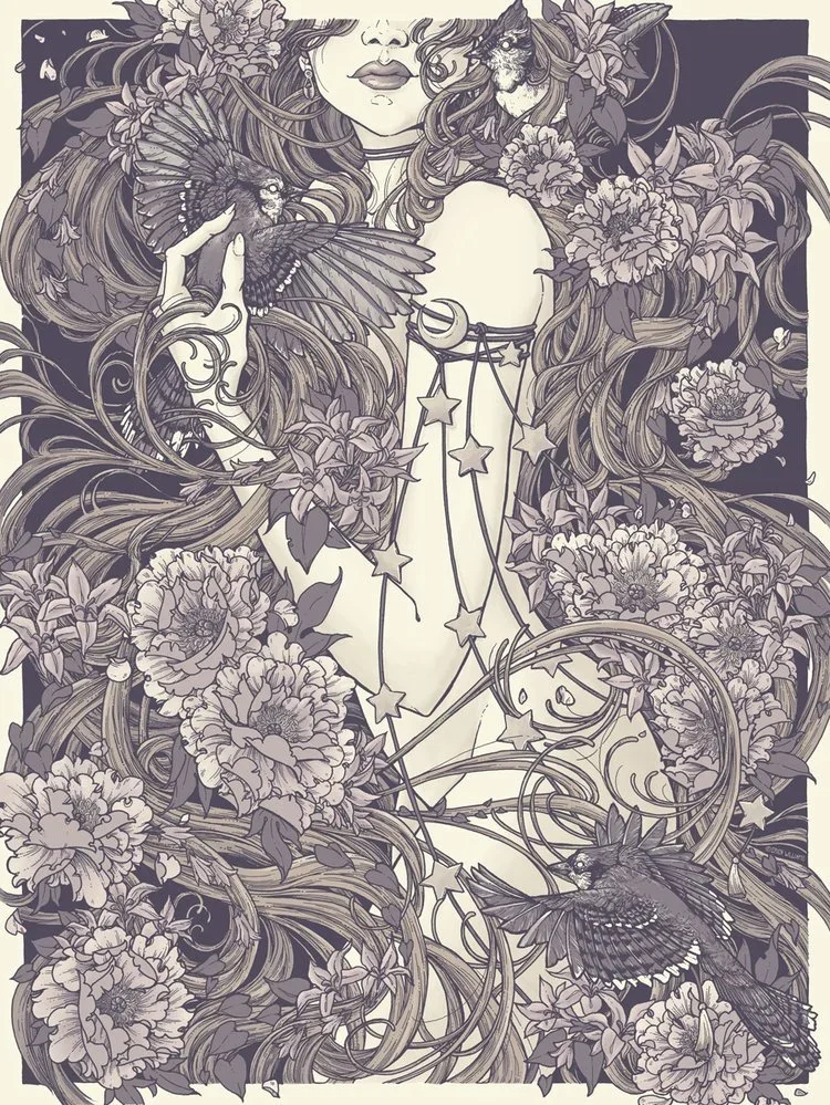 Erica Williams 'Rapunzel' LAVENDAR Print Available