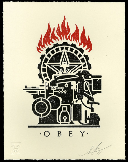 Obey 'Printing Press' Letterpress Print Release Details