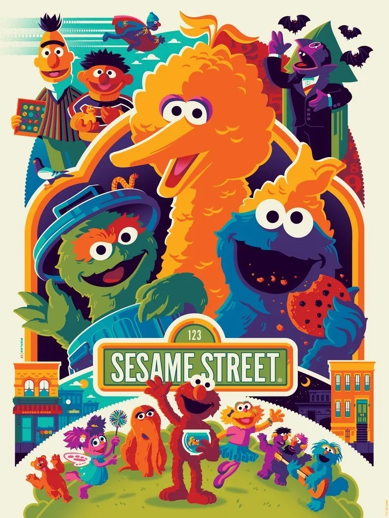 Tom Whalen 'Sesame Street' Prints Available