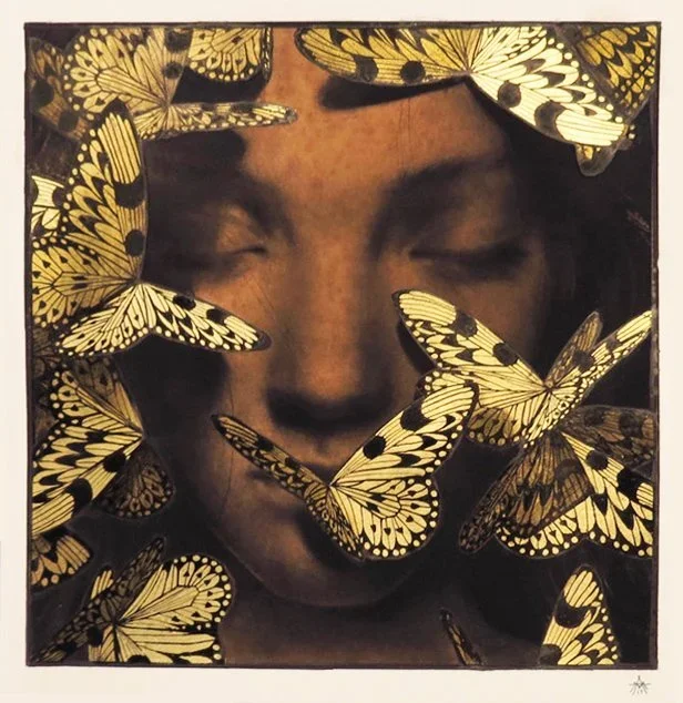 Alessandra Maria 'Reverie II' Gold Leaf Print Available
