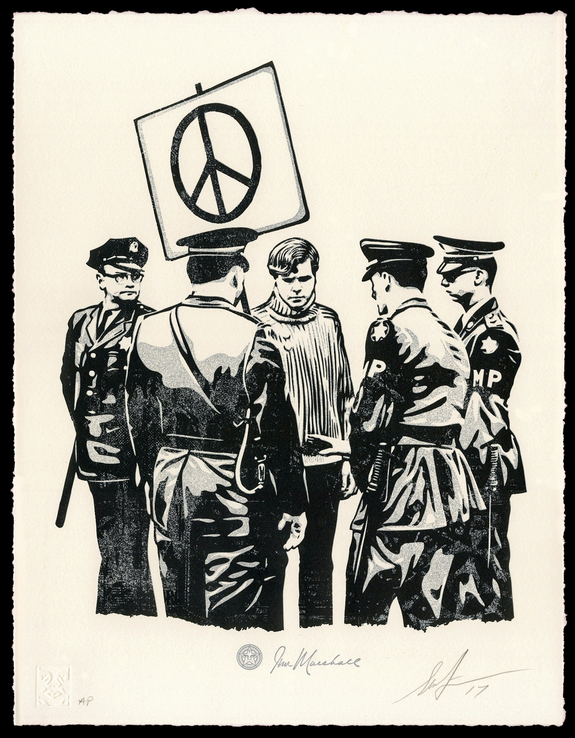 Obey/Jim Marshall 'Peaceful Protester' Print Release Details