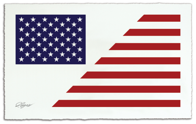 Rene Gagnon 'Star + Stripes - America Divided' Print Available