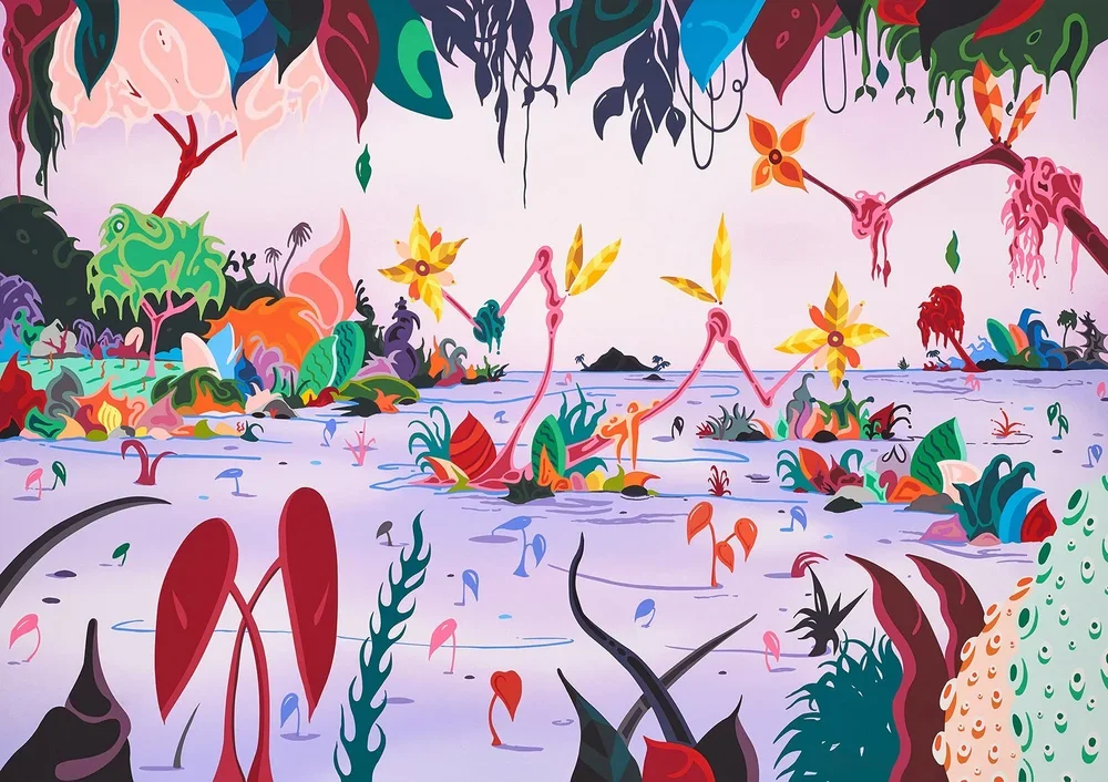 Erik Parker 'New Breed Bay' Print Available