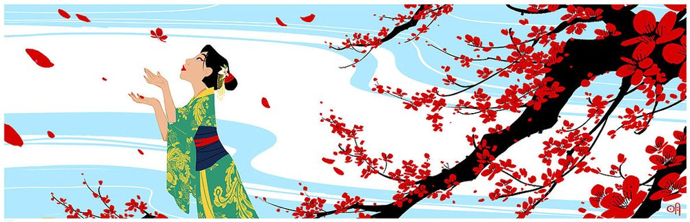 Mingjue Helen 'Cherry Blossoms' Print Available