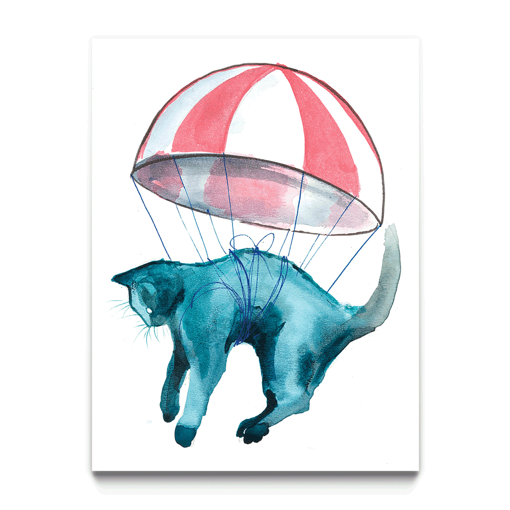 Lora Zombie 'Parachute Cats' HPM Prints Available