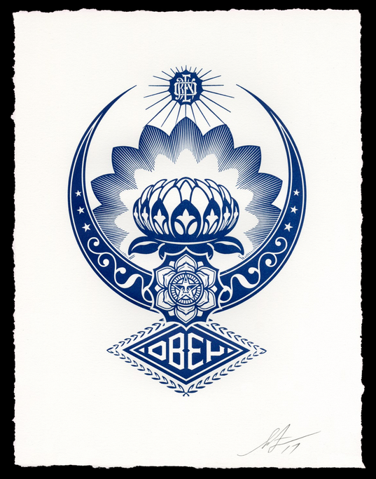 Obey 'Lotus Ornament' Letter Press Print Release Details