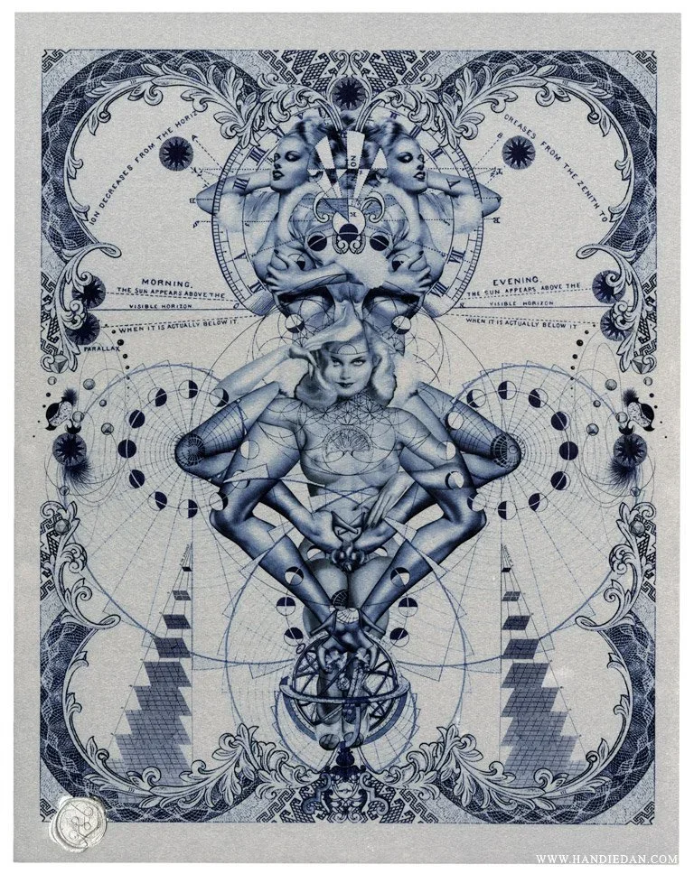 Handiedan Blue 'Pentade' Aluminum Prints Available