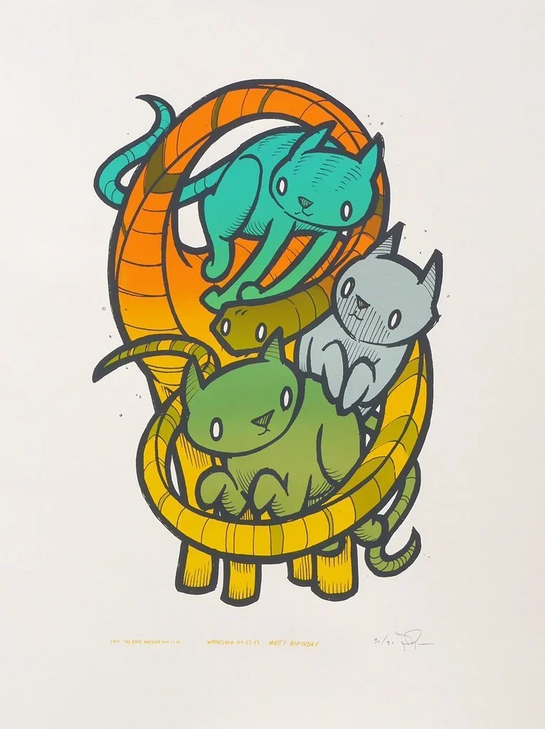 Jay Ryan 'Matts Birthday' Workshop Print Available