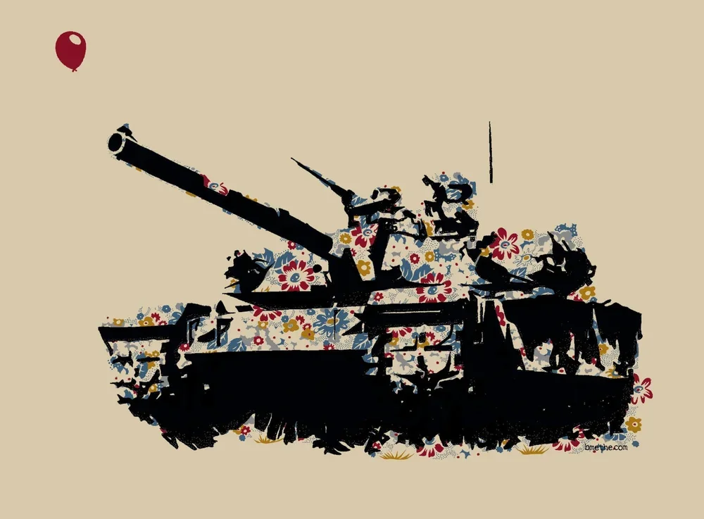 Brian Methe 'Balloon Tank' Print Available