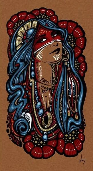 Jeff Wood 'Flower Girl' Mini Print Available