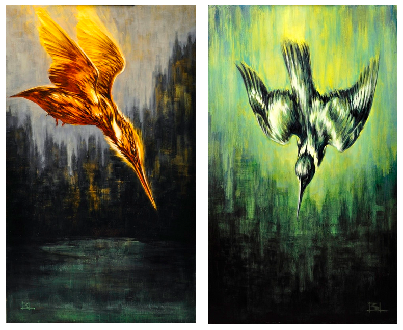 Brin Levinson 'Kingfisher' Set Original Paintings Available