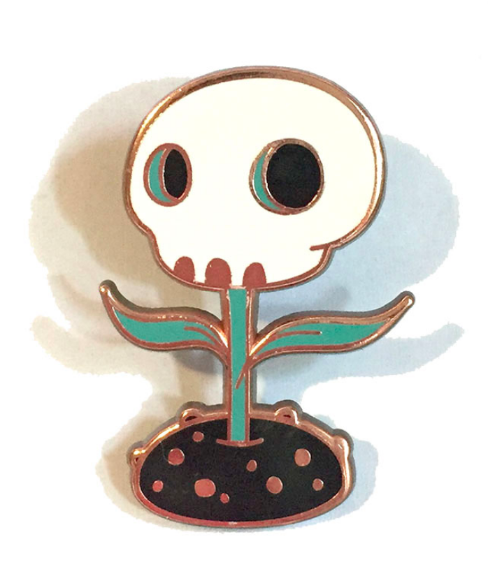 Tara McPherson 'Skullflower' Enamel Pin Available