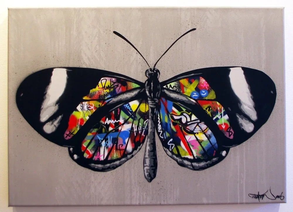 Martin Whatson 'Butterfly' Unique Canvas Available