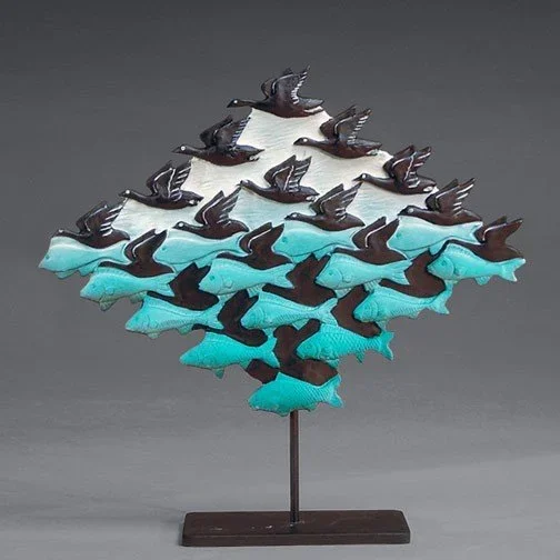 MC Escher 'Sky + Water I' Sculpture Available