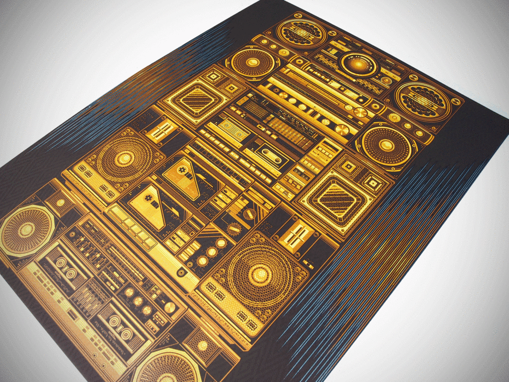 Todd Slater 'Stereolith' GOLD Print Available